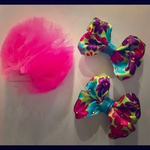 Tulle or Ribbon Hair Bows